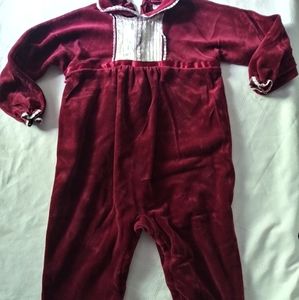 Girls red Vintage Christian Dior outfit 24 mth 2T